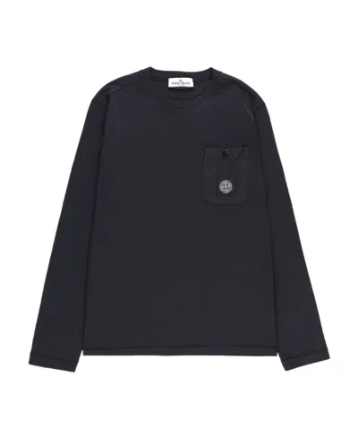 STONE ISLAND LOGO-PATCH COTTON T-SHIRT