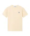 Stone Island Logo-patch Cotton T-shirt In Neutral