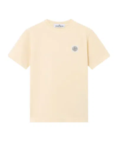 Stone Island Logo-patch Cotton T-shirt In Neutral
