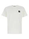 Stone Island Slit Fit Cotton Jersey T-shirt With Patch Logo In White