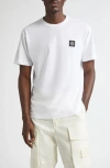 Stone Island Slit Fit Cotton Jersey T-shirt With Patch Logo In White