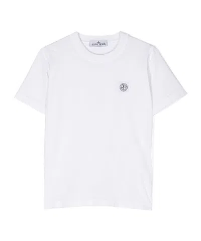 Stone Island Logo-patch Cotton T-shirt In White