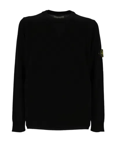 STONE ISLAND STONE ISLAND LOGO PATCH CREWNECK JUMPER