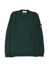 Stone Island Lightweight Rws Wool Crew Neck Sweater In Green
