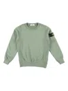 Stone Island Logo-patch Crew-neck Sweatshirt In Green