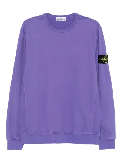 STONE ISLAND LOGO-PATCH CREW-NECK SWEATSHIRT