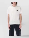 Stone Island Logo Patch Crew Neck T-shirt In Soft Fabric In White
