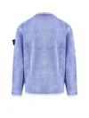 Stone Island Men's Raw Hand Light Cotton Crewneck Jumper With Airbrushed Interior Sweater