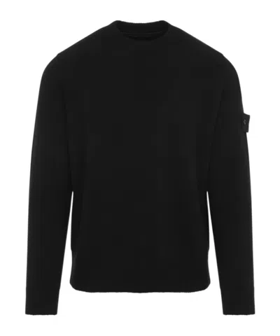 STONE ISLAND STONE ISLAND LOGO-PATCH CREWNECK JUMPER