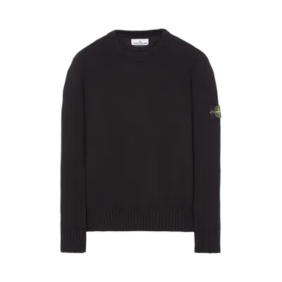 Pre-owned Stone Island Logo Patch Crewneck Jumper 'black' | Men's Size S