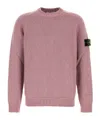 Stone Island Soft Wool Blend Crew Neck Sweater In Pink