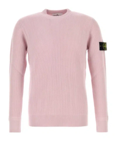 STONE ISLAND STONE ISLAND LOGO PATCH CREWNECK JUMPER