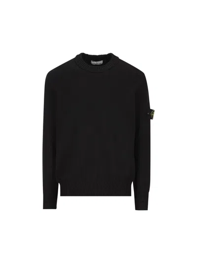 STONE ISLAND STONE ISLAND LOGO-PATCH CREWNECK JUMPER