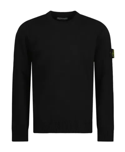 STONE ISLAND STONE ISLAND LOGO PATCH CREWNECK KNITTED JUMPER