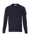 Stone Island Light Rws Pure Wool Sweater In Blue