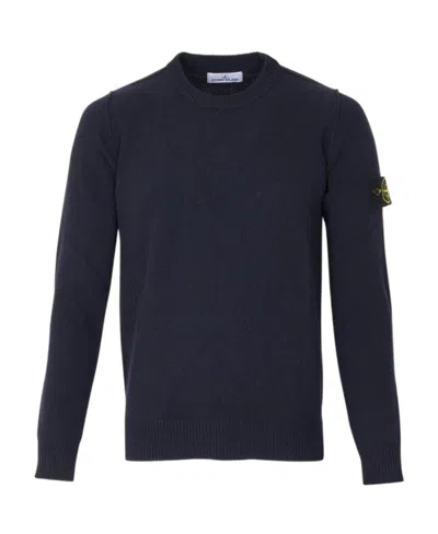STONE ISLAND STONE ISLAND LOGO PATCH CREWNECK KNITTED JUMPER