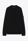 Stone Island Black Sweatshirt With Pockets And Compass Logo