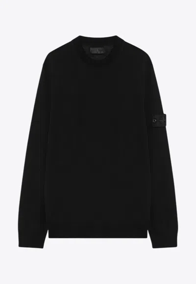STONE ISLAND LOGO PATCH CREWNECK SWEATER