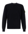 Stone Island Lightweight Wool Crew Neck Pullover In Blue
