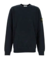 Stone Island Compass-patch Concealed-fastening Coat In Blue
