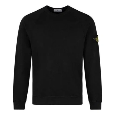 STONE ISLAND STONE ISLAND LOGO PATCH CREWNECK SWEATSHIRT 'BLACK'