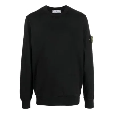 Stone Island Logo Patch Crewneck Sweatshirt 'black'
