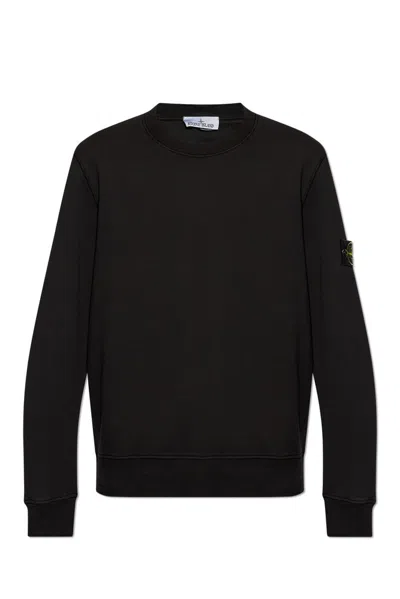 STONE ISLAND STONE ISLAND LOGO PATCH CREWNECK SWEATSHIRT