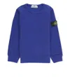 Stone Island Compass-badge Cotton Sweatshirt In Blu