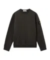 Stone Island Regular-fit Crewneck Sweatshirt With Ribbed Inserts In Brown