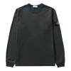 Stone Island Logo Patch Crewneck Sweatshirt 'charcoal' In Black