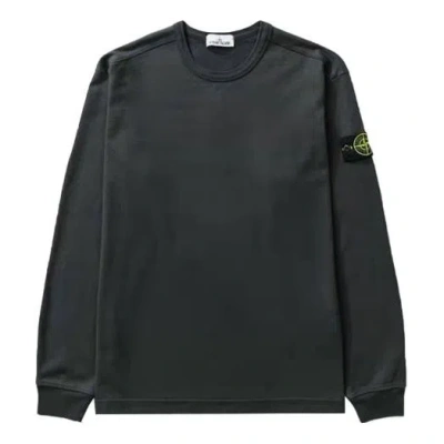 Stone Island Logo Patch Crewneck Sweatshirt 'charcoal'