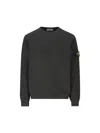 Stone Island Logo Patch Crewneck Sweatshirt In Grey