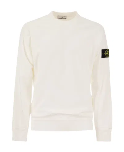 STONE ISLAND STONE ISLAND LOGO PATCH CREWNECK SWEATSHIRT