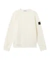 Stone Island Regular-fit Crewneck Sweatshirt With Ribbed Inserts In Yellow