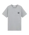 Stone Island Logo-patch Cotton T-shirt In Gray