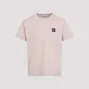 Stone Island Logo Patch Crewneck T-shirt In Antique Rose
