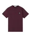 Stone Island Slim-fit Short-sleeve T-shirt With Compass Patch In Purple