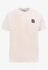 Stone Island Logo Patch Crewneck T-shirt In White