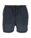 Stone Island Swim Trunks Slim Compass Patch In Blue
