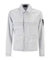 Stone Island Point Collar Jacket Long Sleeves Buttons In White