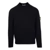 Stone Island Logo Patch Detail Crewneck Sweater 'black'