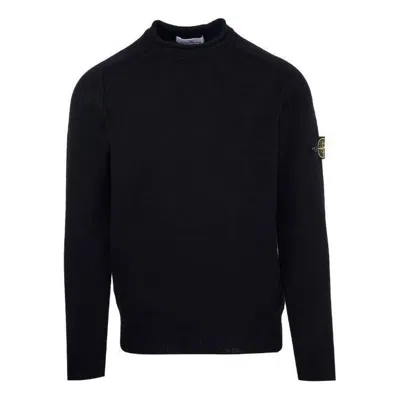 Stone Island Logo Patch Detail Crewneck Sweater 'black'