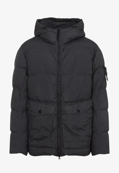STONE ISLAND LOGO-PATCH DOWN JACKET