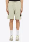 Stone Island Pistachio-coloured Cotton Bermuda Shorts Men In Beige
