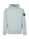 Stone Island Logo Hooded Sweatshirt In Grey