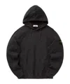 Stone Island Long-sleeved Compass Patch Hoodie In Gray