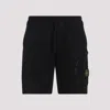 Stone Island Logo Patch Bermuda Shorts In Black