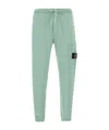 Stone Island Logo Patch Drawstring Sweatpants In Green