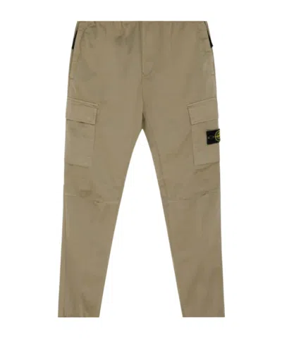 Stone Island Logo-patch Elasticated Trousers In Nude