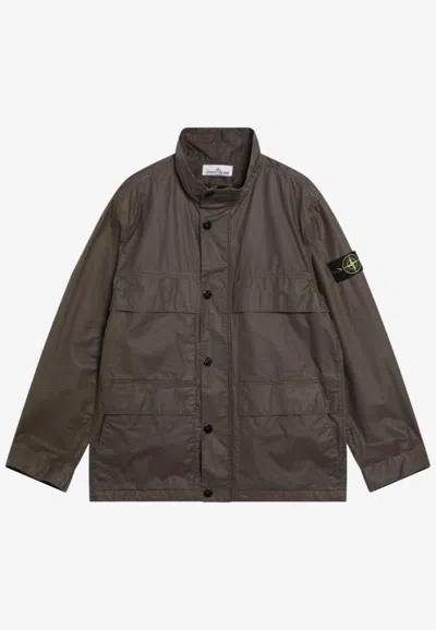 STONE ISLAND LOGO PATCH FIELD JACKET
